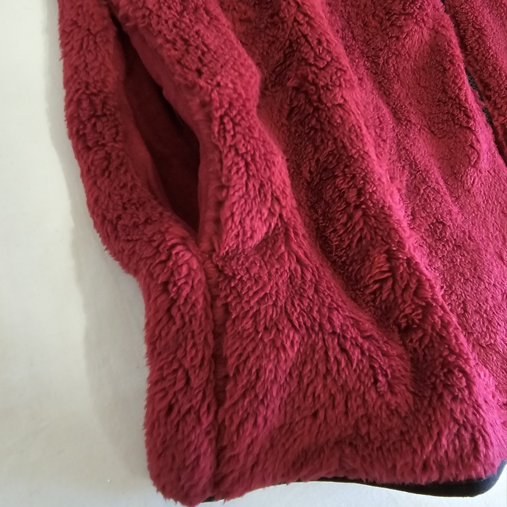 PINK Victoria's Secret Sherpa Teddy Jacket Full Zip Maroon VS Sweater New XL - Picture 4 of 16